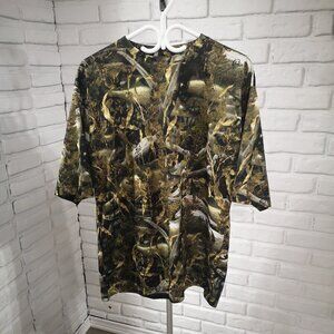 Fishouflage Walleye Men's Size Large Short Sleeves Fish Camo T-shirt
